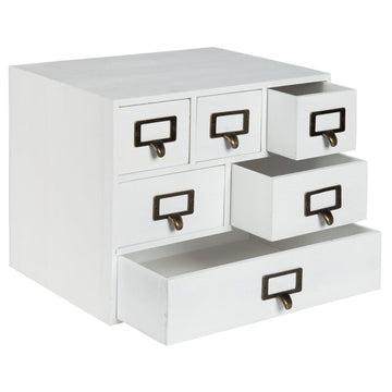 Wardso Wood 6 Drawer Desk Organizer